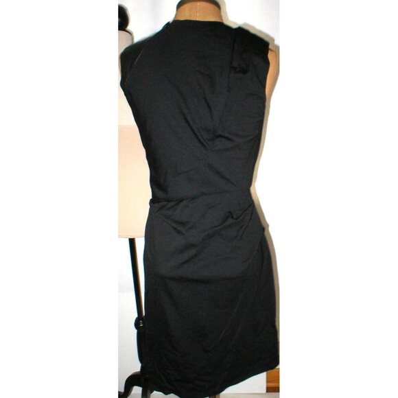 New Womens NWT $475 Halston Heritage Sleeveless Leather Black Dress 4 Designer - Picture 9 of 12
